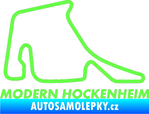 Samolepka Okruh Modern Hockenheim Fluorescentní zelená