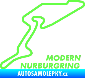 Samolepka Okruh Modern Nurburgring Fluorescentní zelená