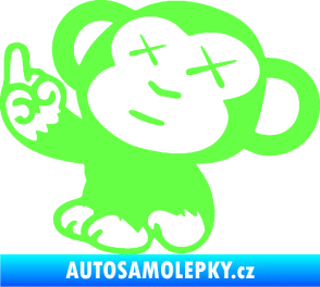 Samolepka Monkey Fuck Off JDM levá Fluorescentní zelená