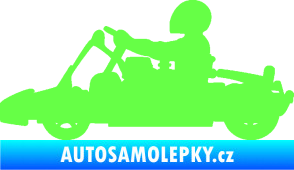 Samolepka Motokára 001 levá Fluorescentní zelená