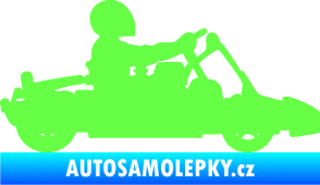 Samolepka Motokára 001 pravá Fluorescentní zelená