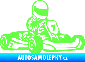 Samolepka Motokára 002 pravá Fluorescentní zelená