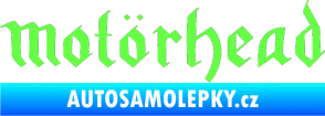 Samolepka Motorhead rovný Fluorescentní zelená