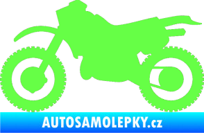 Samolepka Motorka 003 levá Fluorescentní zelená