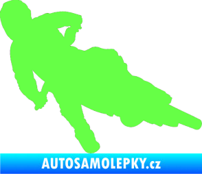 Samolepka Motorka 023 pravá motokros Fluorescentní zelená