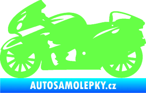 Samolepka Motorka 048 levá silniční Fluorescentní zelená