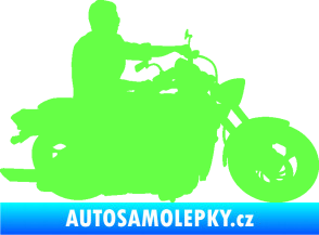 Samolepka Motorka 049 pravá Fluorescentní zelená