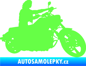 Samolepka Motorka 050 pravá Fluorescentní zelená