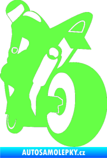 Samolepka Motorka 052 levá Fluorescentní zelená