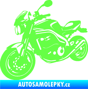 Samolepka Motorka 055 levá Fluorescentní zelená