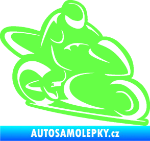 Samolepka Motorkář 011 pravá Fluorescentní zelená