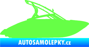 Samolepka Motorový člun 001 pravá Fluorescentní zelená