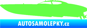 Samolepka Motorový člun 002 levá Fluorescentní zelená