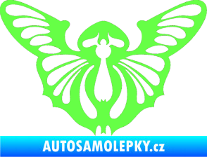Samolepka Motýl 002 pravá Fluorescentní zelená