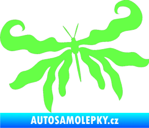 Samolepka Motýl 004 levá Fluorescentní zelená