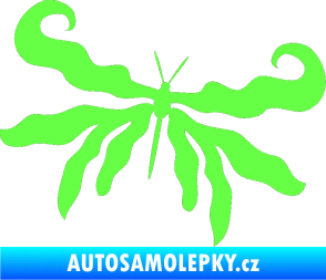 Samolepka Motýl 004 pravá Fluorescentní zelená