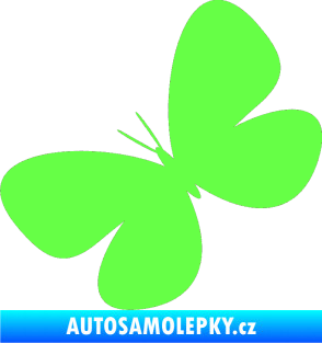 Samolepka Motýl 005 levá Fluorescentní zelená