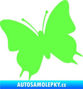 Samolepka Motýl 007 levá Fluorescentní zelená