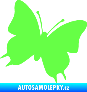 Samolepka Motýl 007 pravá Fluorescentní zelená
