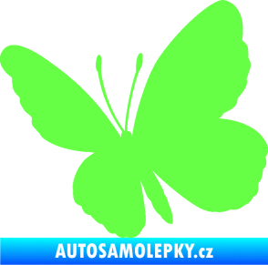 Samolepka Motýl 009 levá Fluorescentní zelená