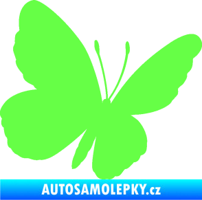 Samolepka Motýl 009 pravá Fluorescentní zelená