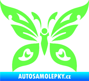 Samolepka Motýl 014 Fluorescentní zelená