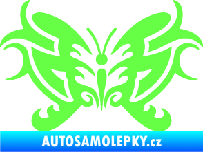 Samolepka Motýl 015 Fluorescentní zelená