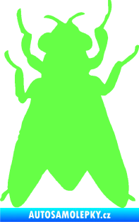 Samolepka Moucha 001 Fluorescentní zelená