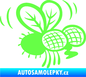 Samolepka Moucha 002 pravá Fluorescentní zelená