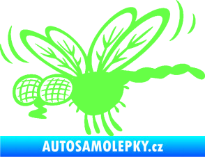 Samolepka Moucha 003 levá Fluorescentní zelená