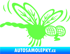 Samolepka Moucha 003 pravá Fluorescentní zelená