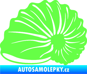 Samolepka Mušle 002 levá ulita Fluorescentní zelená