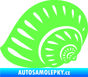 Samolepka Mušle 004 levá ulita Fluorescentní zelená