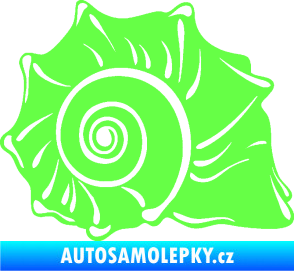 Samolepka Mušle pravá ulita Fluorescentní zelená