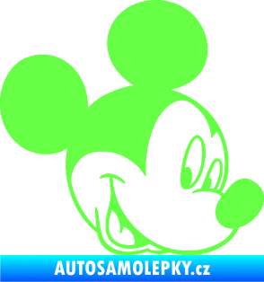 Samolepka Myšák Mickey 001 pravá Fluorescentní zelená