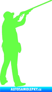 Samolepka Myslivec 001 pravá Fluorescentní zelená