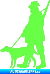 Samolepka Myslivec 002 levá Fluorescentní zelená