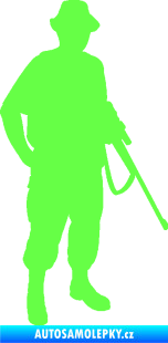 Samolepka Myslivec 004 pravá Fluorescentní zelená