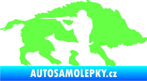 Samolepka Myslivost 006 pravá divoké prase Fluorescentní zelená