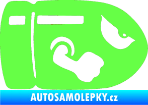 Samolepka Náboj 001 pravá Fluorescentní zelená