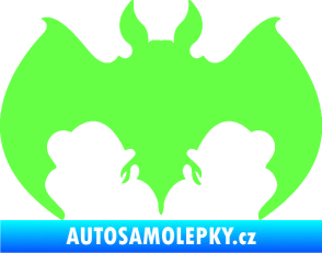 Samolepka Netopýr 002 Fluorescentní zelená