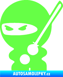 Samolepka Ninja baby 001 levá Fluorescentní zelená