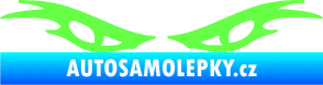 Samolepka Oči 003  Fluorescentní zelená