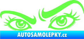 Samolepka Oči 004 levá Fluorescentní zelená