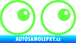 Samolepka Oči 006 pravá Fluorescentní zelená