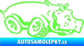 Samolepka Off Road 006 pravá hroch Fluorescentní zelená