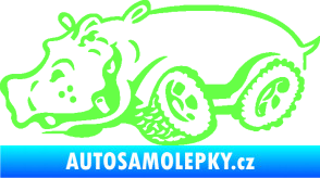 Samolepka Off Road 006 levá hroch Fluorescentní zelená