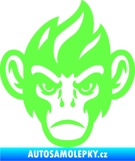 Samolepka Opičák 002 pravá Fluorescentní zelená