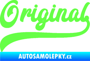 Samolepka Original nápis Fluorescentní zelená