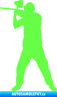 Samolepka Paintball 003 levá Fluorescentní zelená